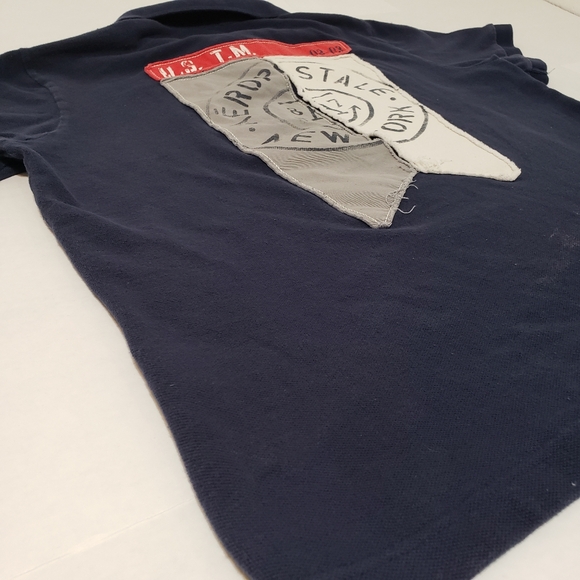 Aeropostale New York Short Sleeve 3 button Polo Shirt Men's large black - Picture 9 of 9